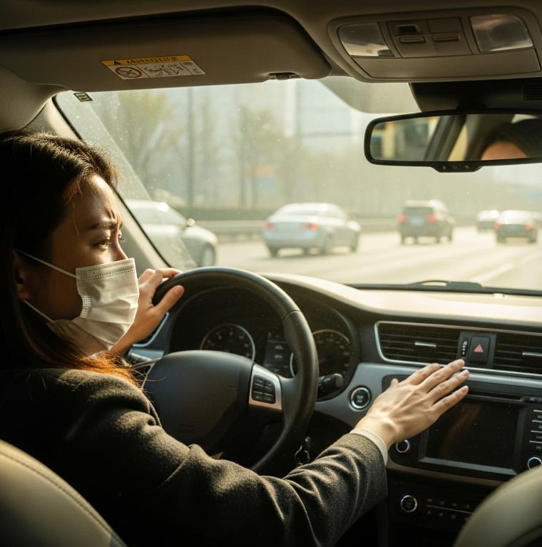 차내 미세먼지가 많을 때