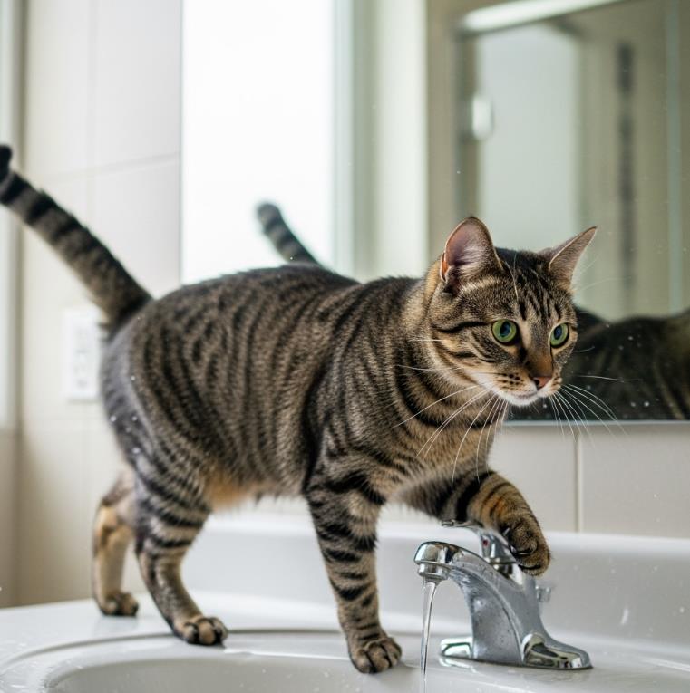 고양이가 냄비나 싱크대 위로 올라가는 이유