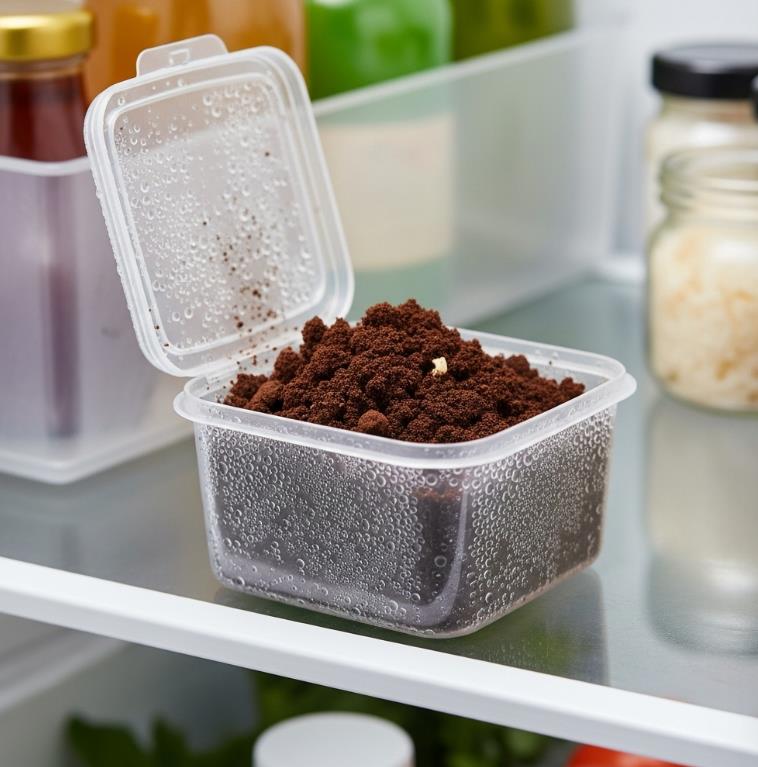 커피 찌꺼기를 냉장고에 넣으면