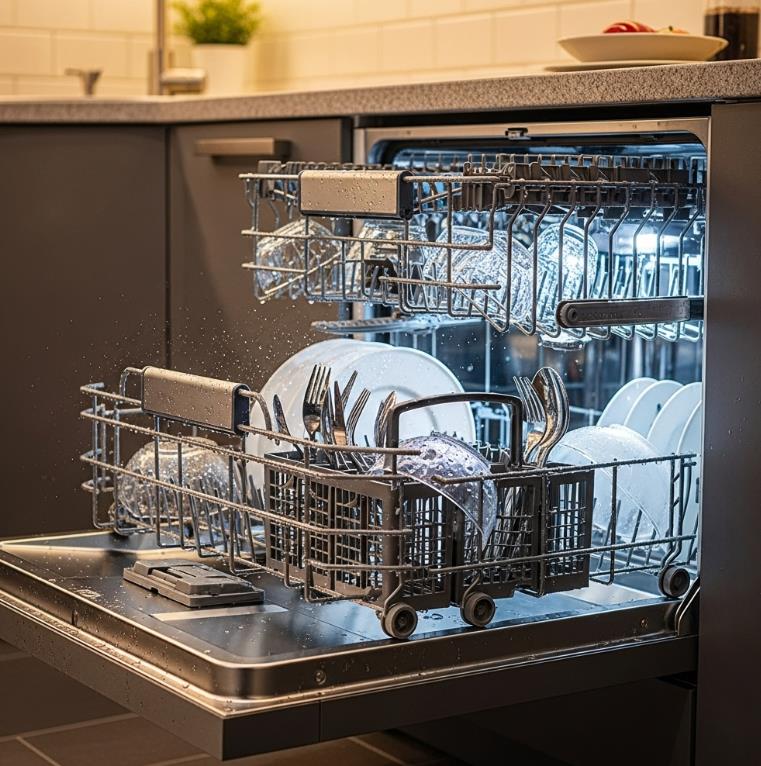 식기세척기 문을 열어두면