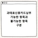 과태료신용카드납부 가능한 항목과 불가능한 항목 구분