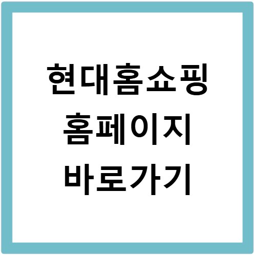 현대홈쇼핑 홈페이지 바로가기
