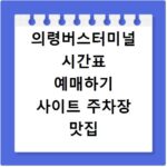 의령버스터미널 시간표 예매하기 사이트 주차장 맛집 카페
