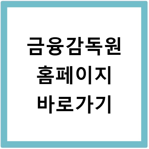 금융감독원 홈페이지 바로가기