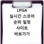 LPGA 실시간 스코어 순위 일정 사이트 바로가기