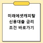 미래에셋캐피탈 신용대출 금리 조건 바로가기
