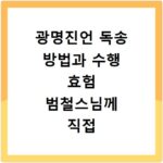 광명진언 독송 방법과 수행 효험 범철스님께 직접 듣는 올바른 수행법