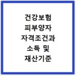 건강보험 피부양자 자격조건과 소득 및 재산기준 알아보기