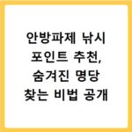 안방파제 낚시 포인트 추천, 숨겨진 명당 찾는 비법 공개