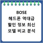 BOSE 헤드폰 역대급 할인 정보 최신 모델 비교 분석