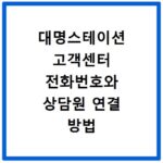 대명스테이션 고객센터 전화번호와 상담원 연결 방법 정리