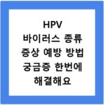 HPV 바이러스 종류 증상 예방 방법 궁금증 한번에 해결해요