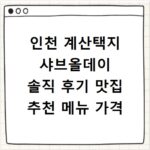 인천 계산택지 샤브올데이 솔직 후기 맛집 추천 메뉴 가격