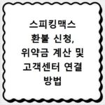 스피킹맥스 환불 신청, 위약금 계산 및 고객센터 연결 방법